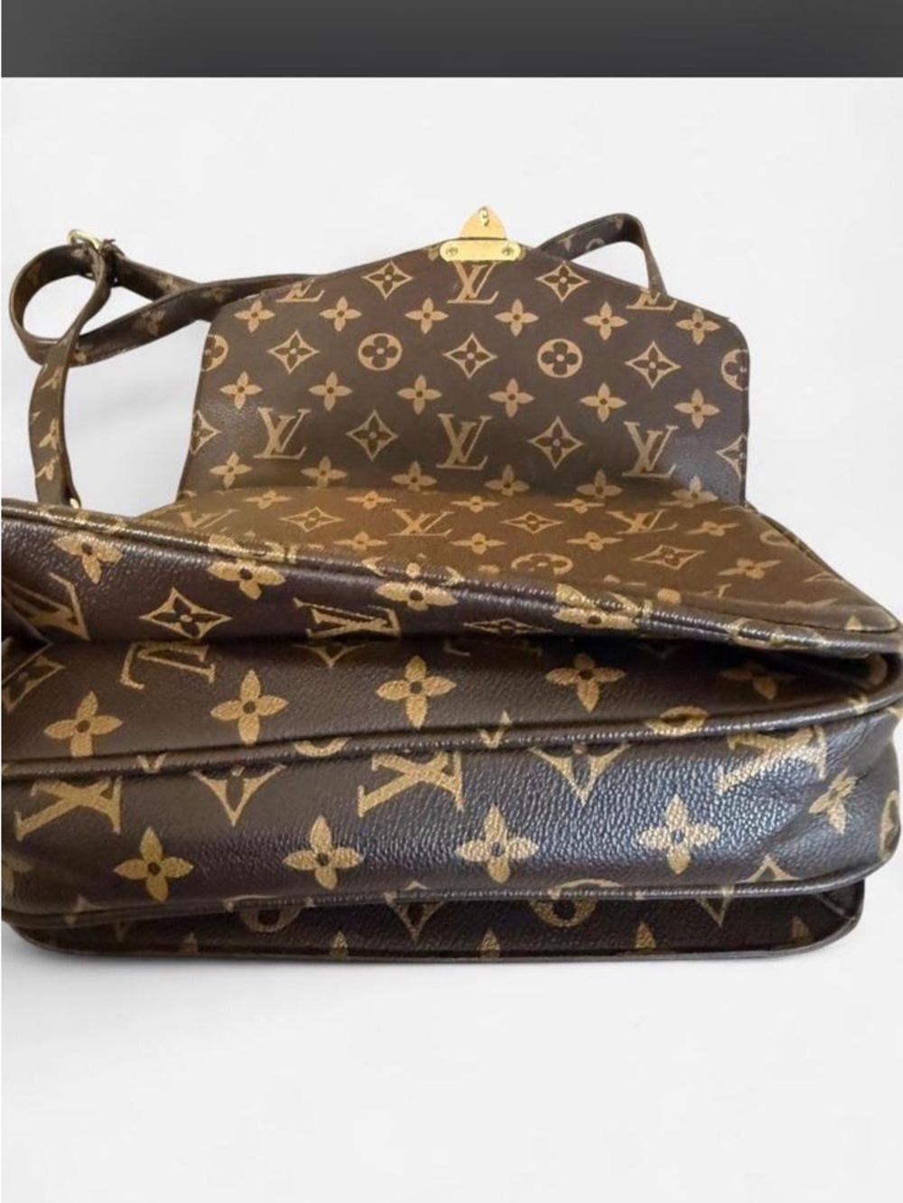 Louis Vuitton Monogram Canvas Crossbody Bag in Dark Brown with Gold Hardware - Picture 8 of 9